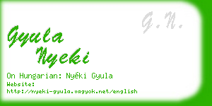 gyula nyeki business card