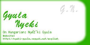 gyula nyeki business card